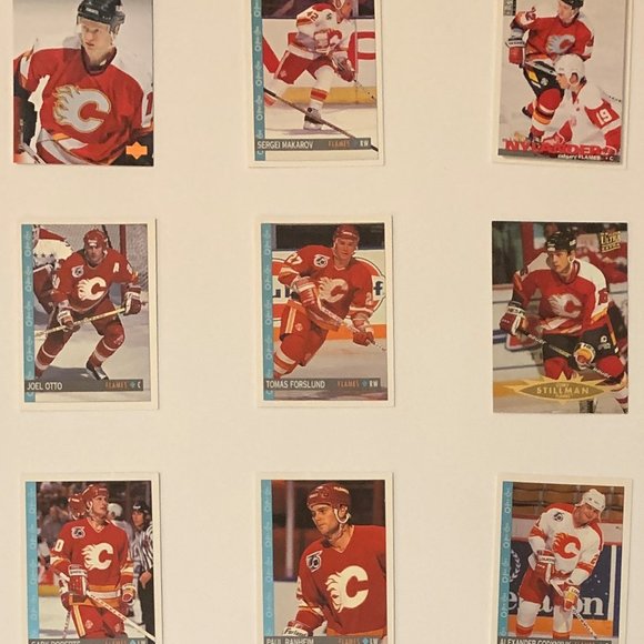 Calgary Flames Vintage NHL Hockey Cards - Lot of 18 w/ Fleury, Kidd, Roberts ++ - Picture 2 of 5